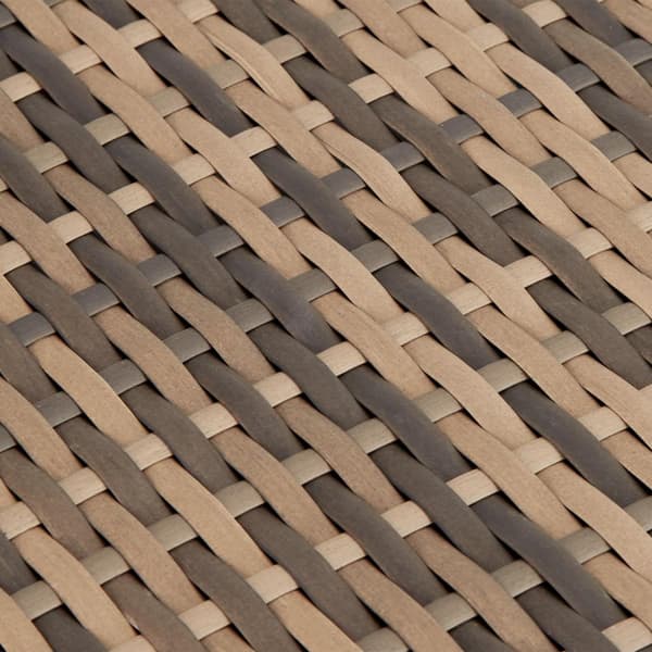Polyrattan puf med hynde - natur