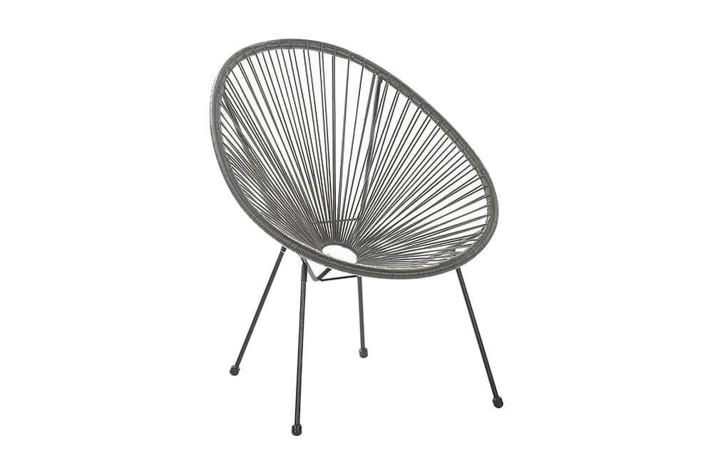 CAYACO Stol Konstrotting/Mörkgrå