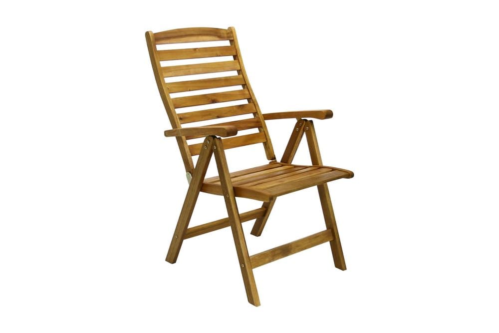 Stol FINLAY 62x66xH110cm 5-position trä: Akacia