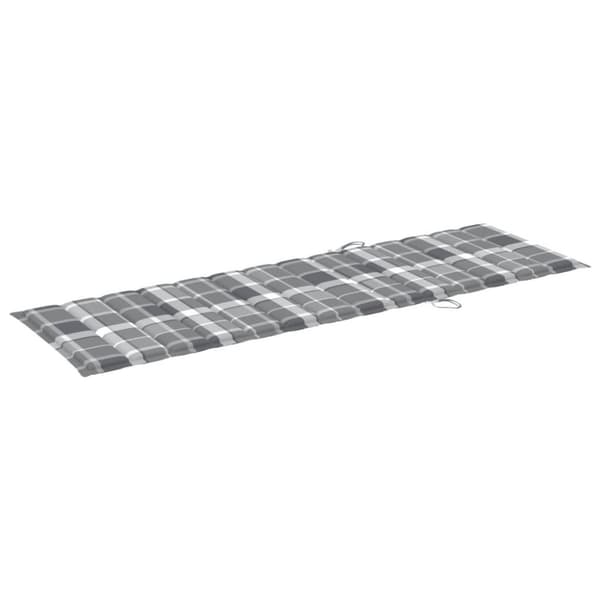 vidaXL Solsäng med dyna massivt akaciaträ