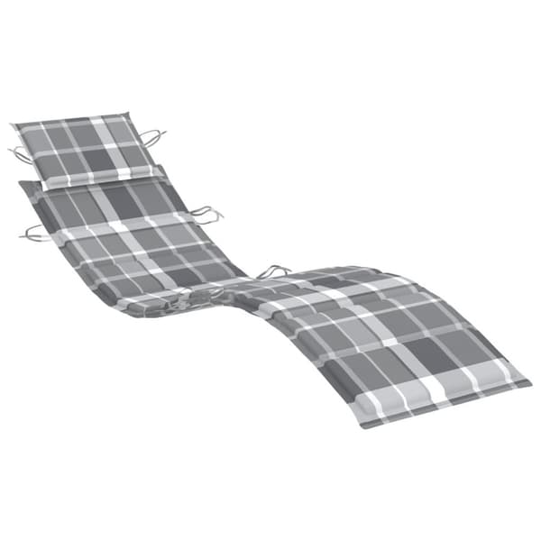vidaXL Solsäng med dyna massivt akaciaträ