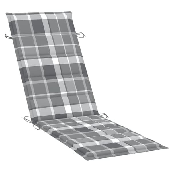 vidaXL Solsäng med dyna massivt akaciaträ