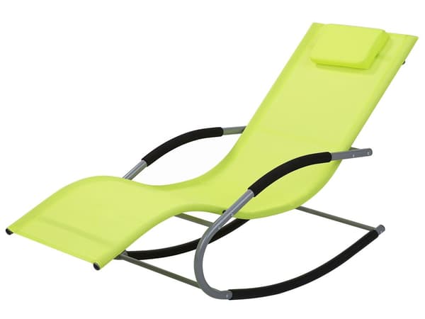 Solseng limegrøn 63 x 84 x 149 cm stål tekstilfiber svinghynde UV-bestandig udendørs