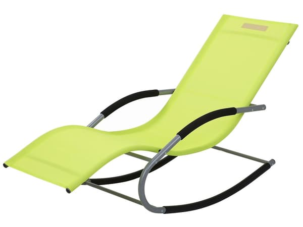 Solseng limegrøn 63 x 84 x 149 cm stål tekstilfiber svinghynde UV-bestandig udendørs