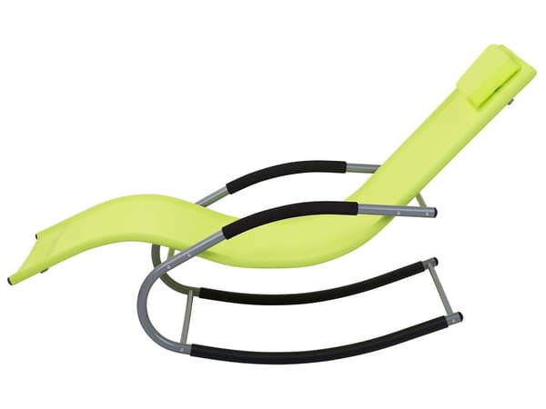 Solseng limegrøn 63 x 84 x 149 cm stål tekstilfiber svinghynde UV-bestandig udendørs