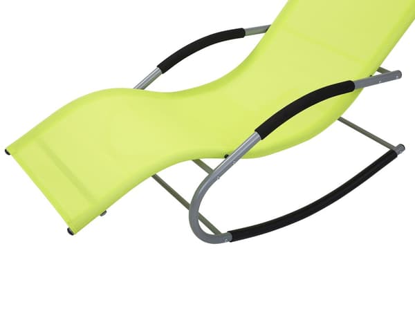 Solseng limegrøn 63 x 84 x 149 cm stål tekstilfiber svinghynde UV-bestandig udendørs