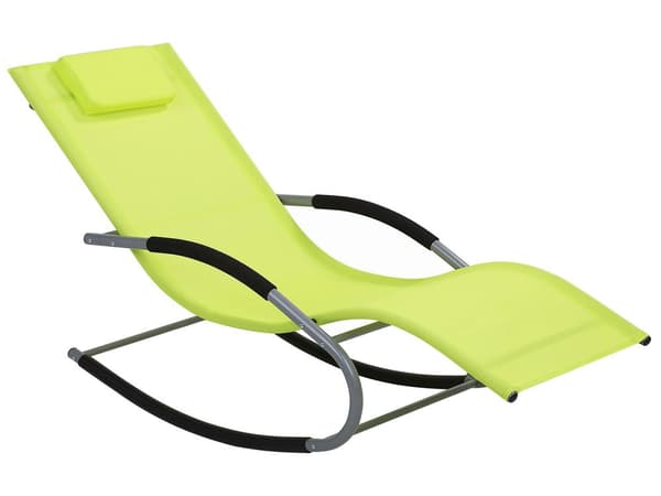 Solseng limegrøn 63 x 84 x 149 cm stål tekstilfiber svinghynde UV-bestandig udendørs