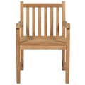 Miniatyrbild 3 av 10: vidaXL Trädgårdsstolar 6 st med beige dynor massiv teak