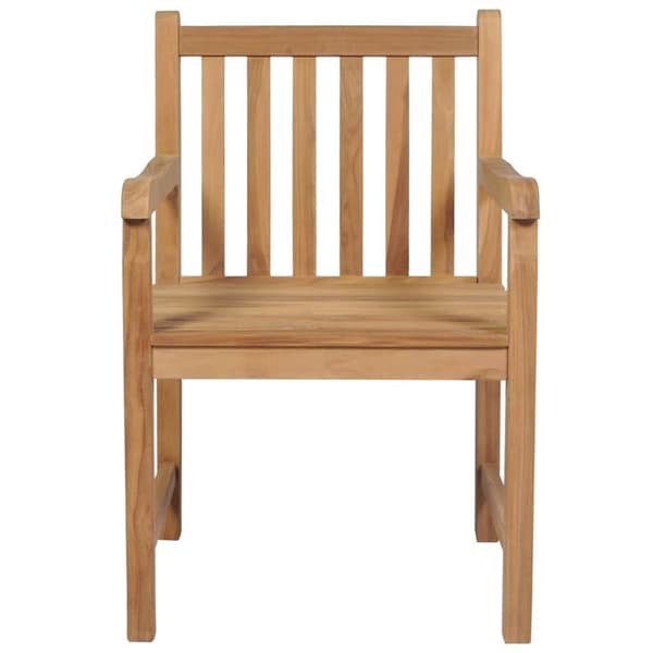 vidaXL Trädgårdsstolar 6 st med beige dynor massiv teak