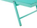Miniatyrbillede 8 af 9: Havestol Turkis Aluminium 198 x 61 cm Justerbar Nakkestøtte med Hjul til Gårdhave