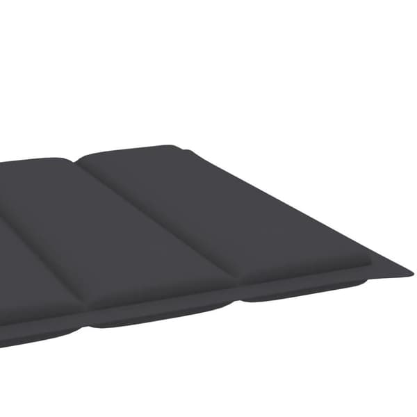 vidaXL Solsäng 2 st med dyna antracit massiv teak