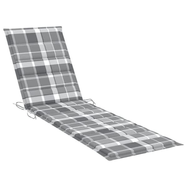 vidaXL liggestole 2 stk. med bord og hynde massivt teaktræ
