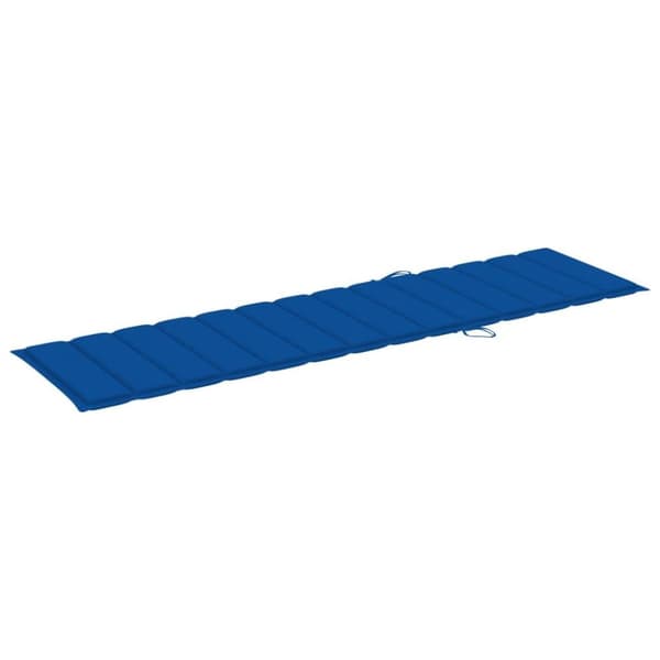 vidaXL Solsäng 2 st med bord och dyna massiv teak