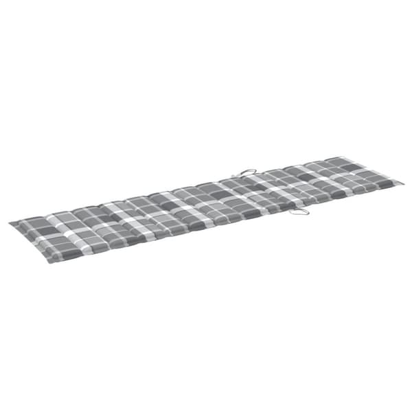 vidaXL Solsäng 2 st med bord och dyna massiv teak