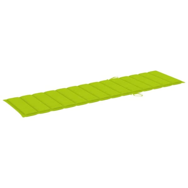 vidaXL Solsäng 2 st med bord och dyna massiv teak