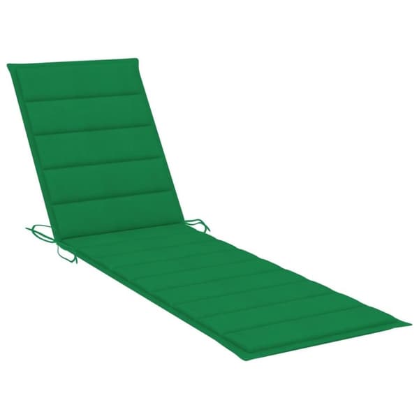 vidaXL liggestol 2 stk. med bord og hynde massivt teaktræ