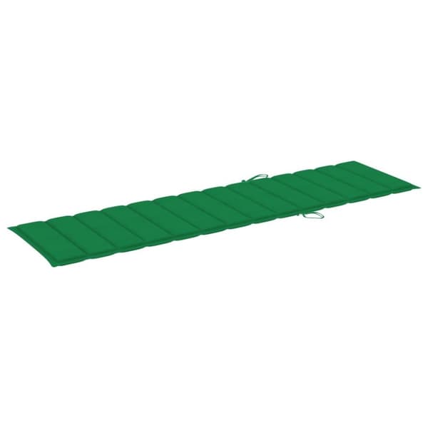vidaXL Solsäng 2 st med bord och dyna massiv teak