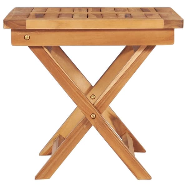 vidaXL Solsäng 2 st med bord och dyna massiv teak
