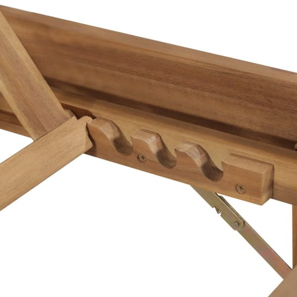 vidaXL liggestol med hynde foldbar massivt akacietræ