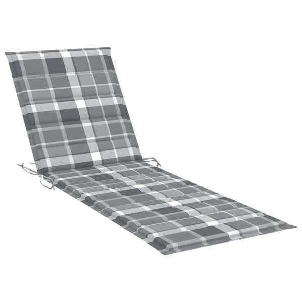 vidaXL Solsäng med dyna massivt akaciaträ