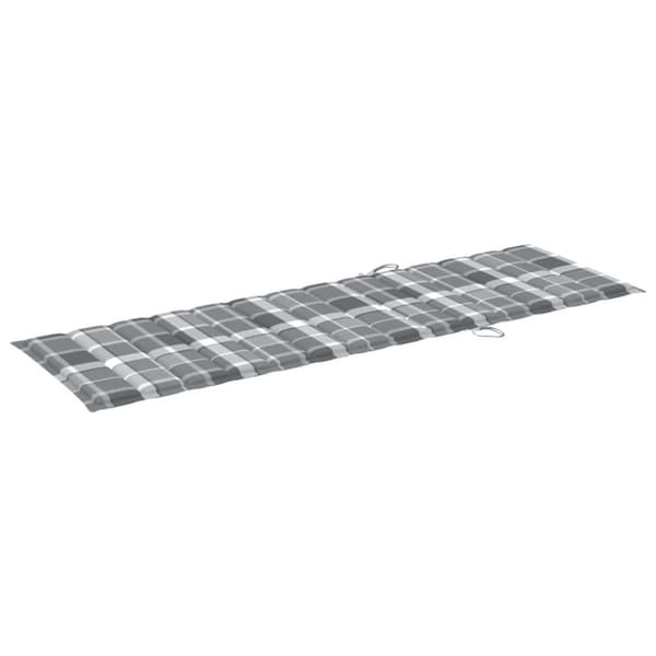 vidaXL Solsäng med dyna massivt akaciaträ