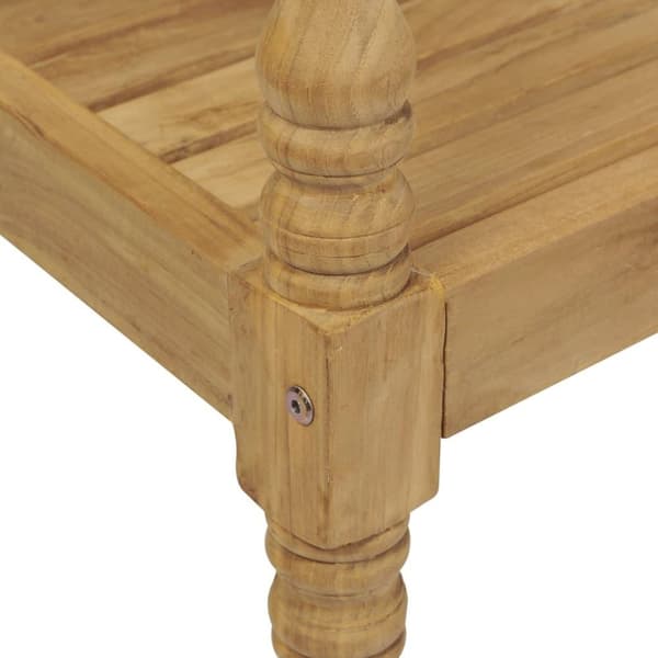 vidaXL Bataviastolar med dynor 4 st massiv teak