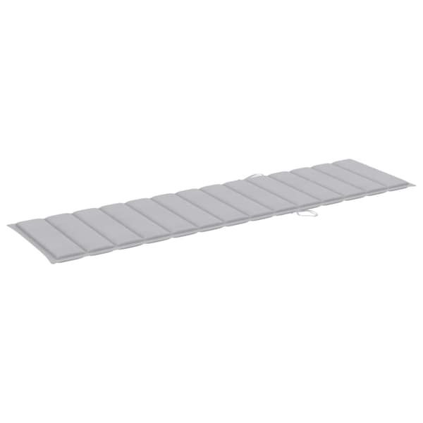 vidaXL Solsäng 2 st med bord och dyna massiv teak