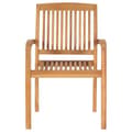 Miniatyrbilde 3 av 5: vidaXL Stablebare hagestoler 4 stk heltre teak