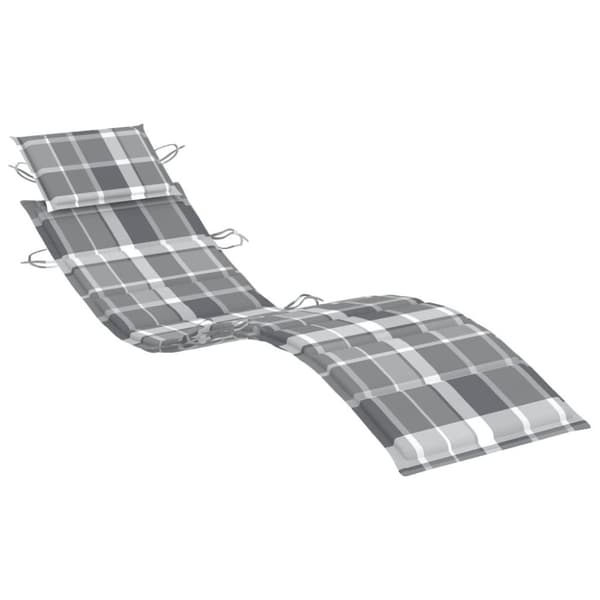 vidaXL Solsängar 2 st med bord och dynor massivt akaciaträ