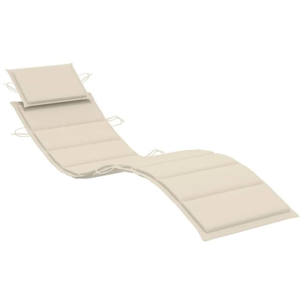 vidaXL Solsängar 2 st med bord och dynor massivt akaciaträ