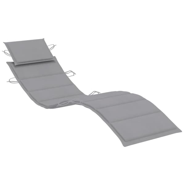 vidaXL Solsängar 2 st med dynor massivt akaciaträ