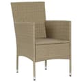 Miniatyrbillede 6 af 10: vidaXL spisebordsstole til haven 4 stk. polyrattan beige