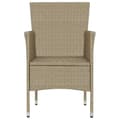 Miniatyrbillede 7 af 10: vidaXL spisebordsstole til haven 4 stk. polyrattan beige