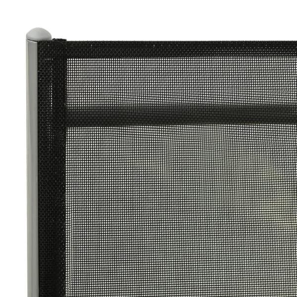 vidaXL Sammenleggbar solseng textilene og aluminium svart og sølv