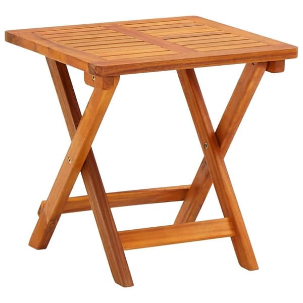 vidaXL Solsäng med bord och dyna massivt akaciaträ