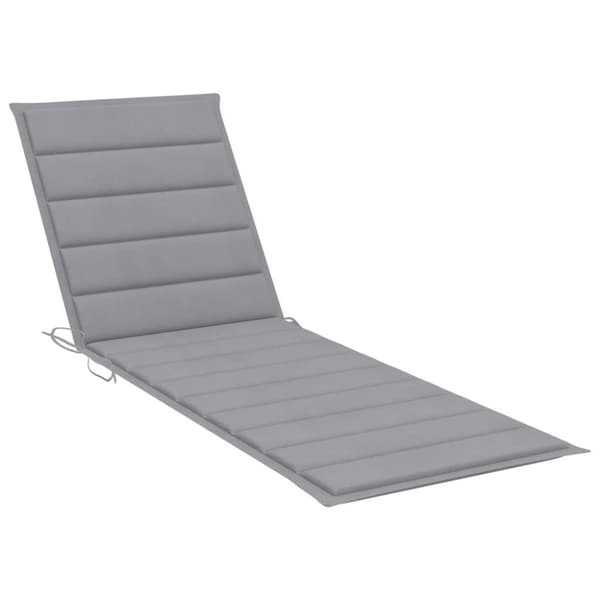 vidaXL liggestol med bord og hynde massivt akacietræ