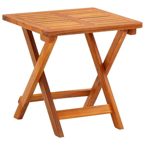 vidaXL Solsäng med bord och dyna massivt akaciaträ