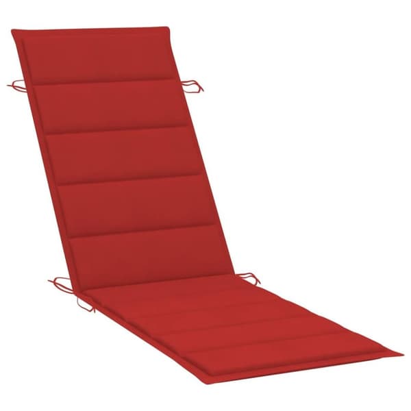 vidaXL Solsäng med bord och dyna massivt akaciaträ