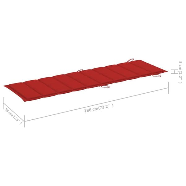 vidaXL Solsäng med bord och dyna massivt akaciaträ