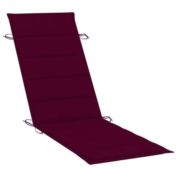 vidaXL Solsäng med bord och dyna massivt akaciaträ