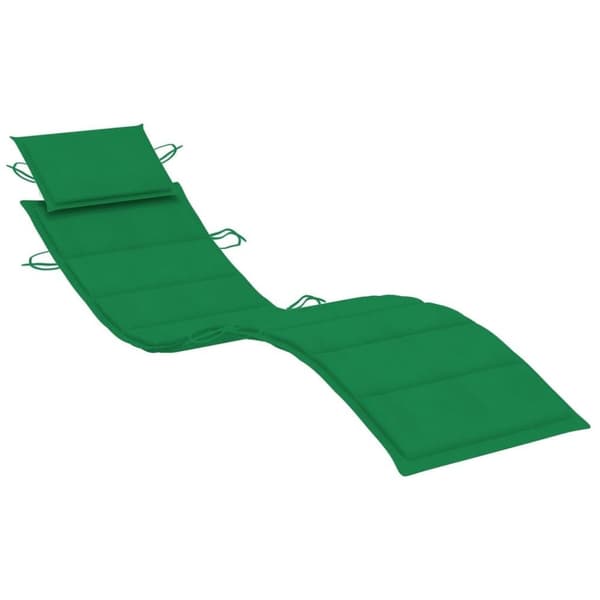 vidaXL Solsäng med bord och dyna massivt akaciaträ