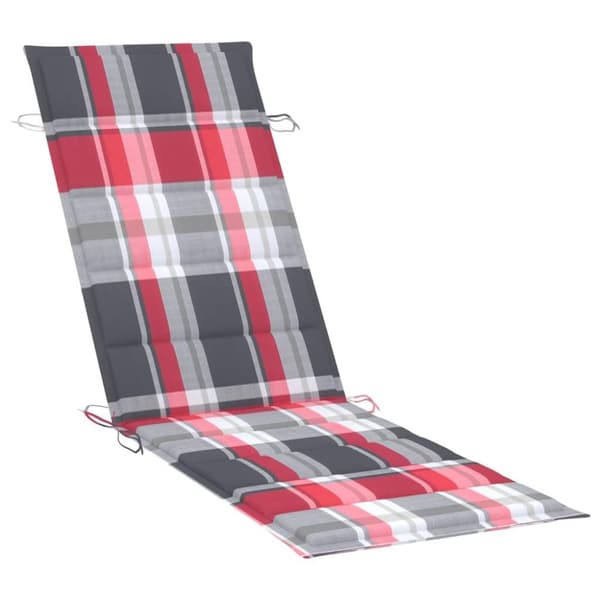 vidaXL Solsäng med bord och dyna massivt akaciaträ