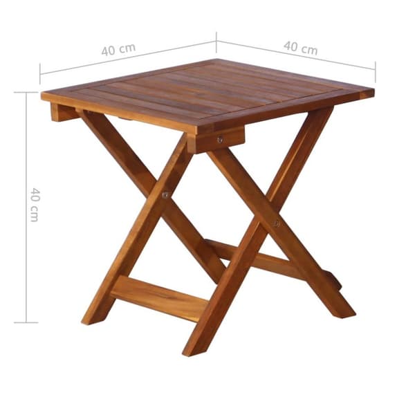 vidaXL Solsäng med bord och dyna massivt akaciaträ