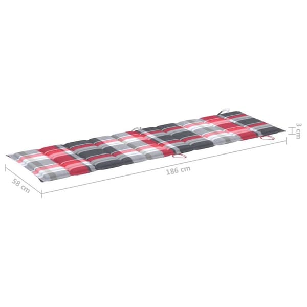 vidaXL Solsäng med bord och dyna massivt akaciaträ