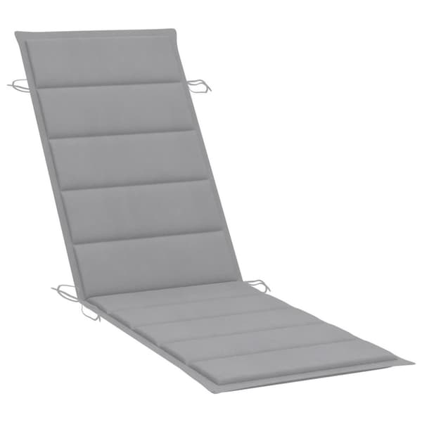 vidaXL Solsäng med bord och dyna massivt akaciaträ