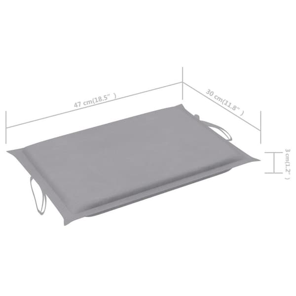 vidaXL Solsäng med bord och dyna massivt akaciaträ