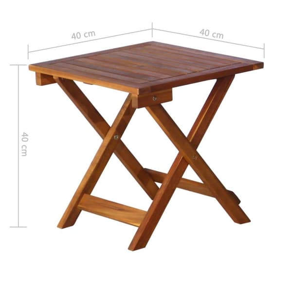 vidaXL Solsäng med bord och dyna massivt akaciaträ