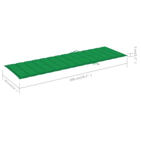 vidaXL Solsäng med dyna grå massivt akaciaträ