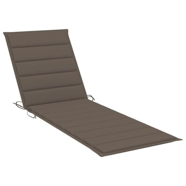 vidaXL Solsäng med dyna grå massivt akaciaträ