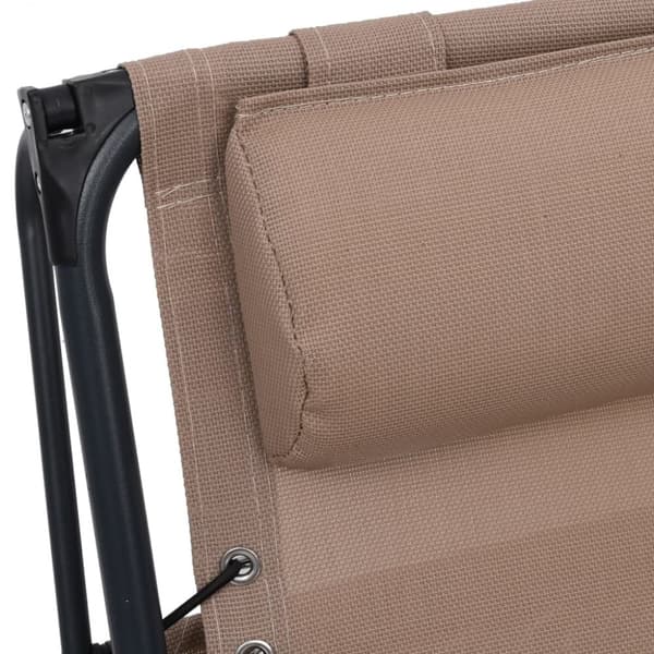vidaXL Hopfällbar solstol textilen taupe